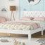 Elegant Twin Bed with Button-Decorated Headboard in White