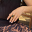 Retro Irregular Inlaid Gemstone Ring Geometric Acrylic Versatile Ring Set - Korvel