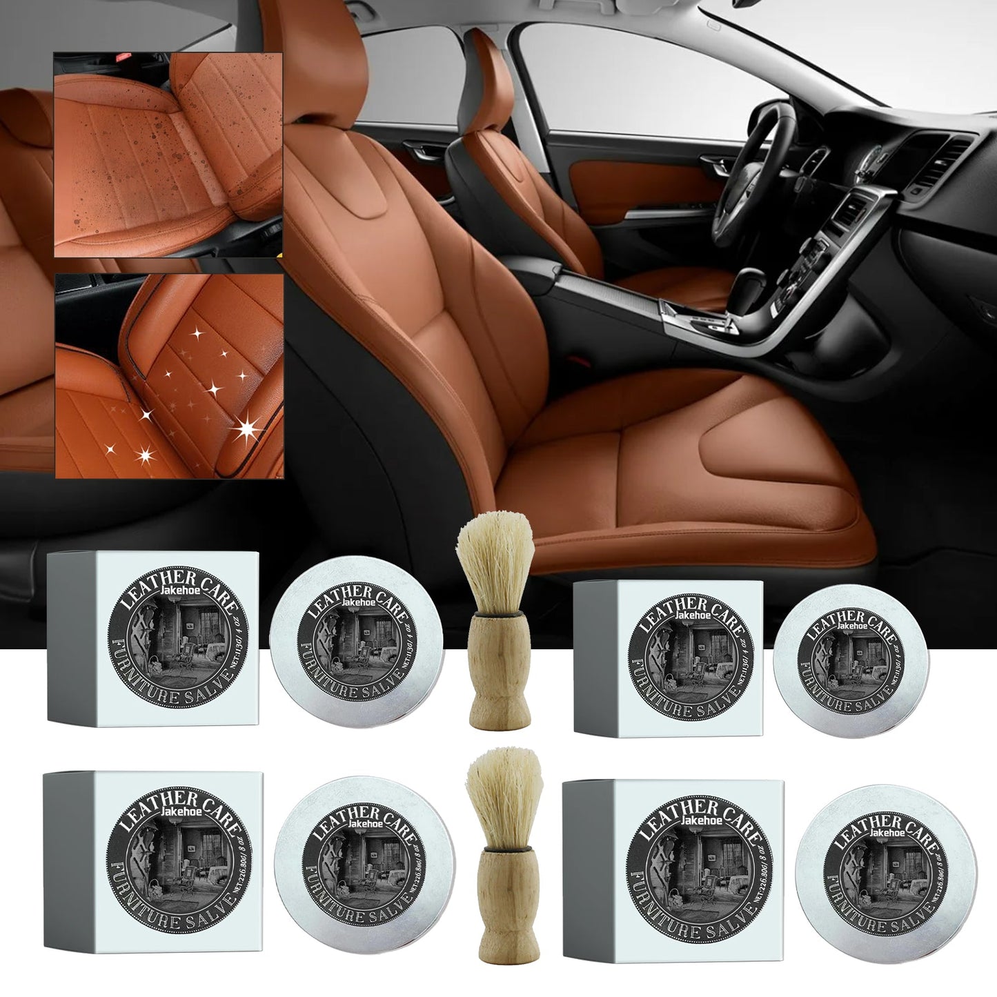 Onguent de soin en cuir premium pour meubles et chaussures