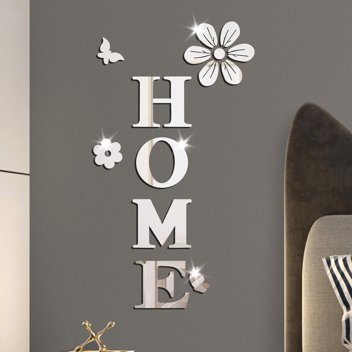Pegatinas de Espejo Acrílico - Decoración Floral para el Hogar