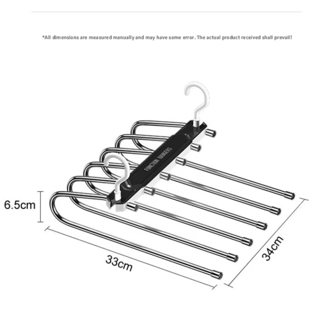 FoldSpace Pants Hanger - 6-Layer Space-Saving Organizer