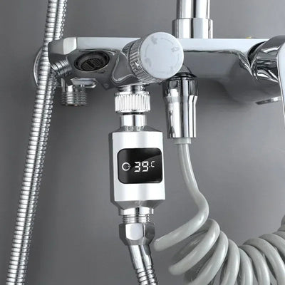 Bathroom Tub Shower Faucets Water Thermometer Electricity LED Display ABS Bathtub Water Temperature Monitor for Home Shower - Korvel