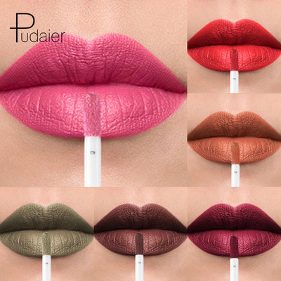 Conjunto de Brillo de Labios y Lápiz Mate Pudaier de 36 Colores