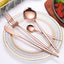 Portuguese Stainless Steel Knife Fork Spoon Golden Steak Knife Fork Set Four-Piece Tableware Set - Korvel