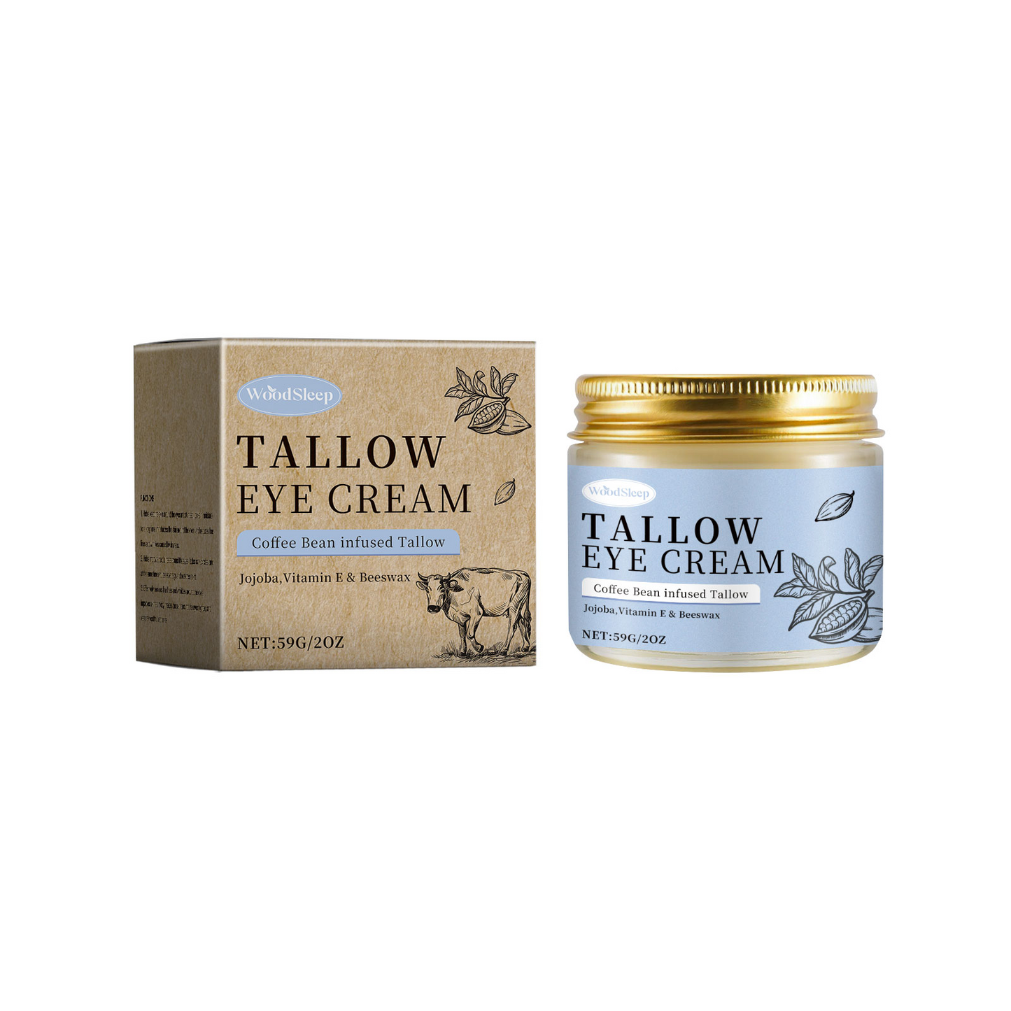 Coffee Grass Fed Butter Eye Cream Nourishes, Smoothes, Tights And Lightly Absorbs Eye Skin - Korvel