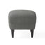 Modern grey fabric club chair and Ottoman set, stylish cushioned armchair, paired with Ottoman style - Korvel
