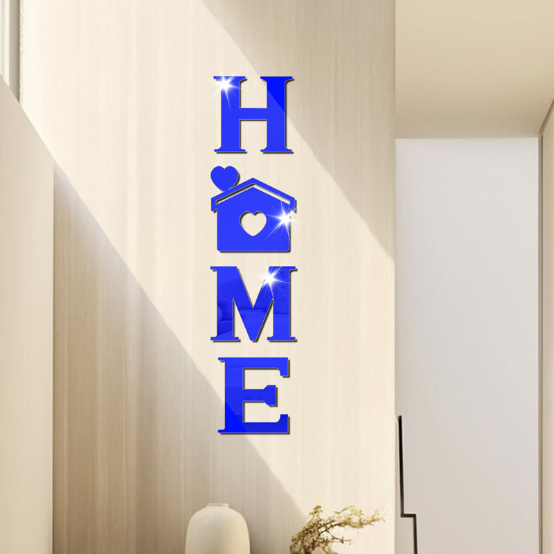 Acrylic Mirror Stickers: Home House Love Combo Bestseller Shein Soft Mirror Decorative Wall Stickers with Letter Hearts - Korvel