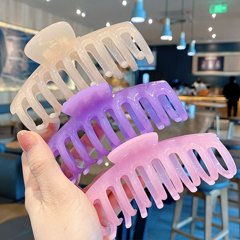 Elegant Korean Large Acrylic Hair Claw for Women