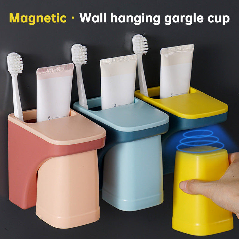 Premium Magnetic Toothbrush Holder for Elegant Bathroom Storage