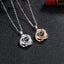 100 languages, I love you. Projection necklace, simple and fashionable, spiral pendant, collarbone chain - Korvel