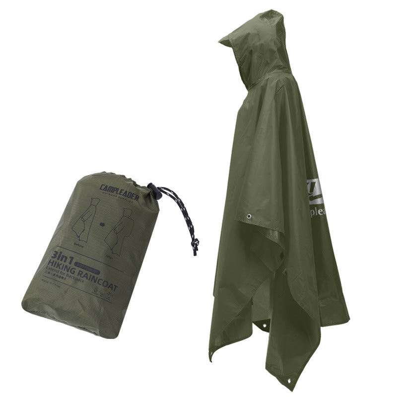 3 - in - 1 Waterproof Rain Poncho for Outdoor Use: Motorcycle, Camping, Hiking & Travel - Korvel