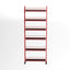 Red 6-story rolling cart gap kitchen ultra-thin sliding out storage tower shelf with wheels, 6 baskets - Korvel