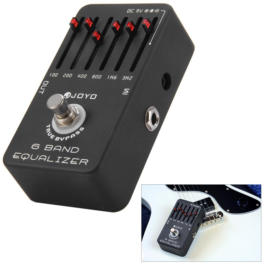 JOYO JF - 11 True Bypass Design 6 Band EQ Equalizer Guitar Effect Pedal with Aluminum Alloy Casing - Korvel