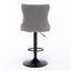 Gray,Set of 2 25-33 Inch,17.7 inch base, Modern Upholstered Bar Stools with Backs Comfortable Tufted for Home Pub and Kitchen - Korvel