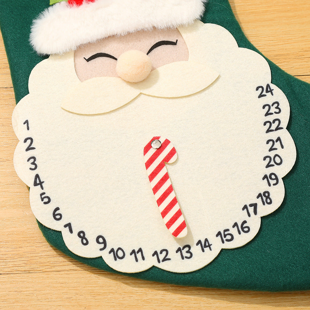 Festive Knitted Christmas Stocking Gift Bag