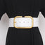 Ceinture décorative large en cuir de vache pour femmes