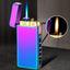 Gas electric triple fire metal windproof inflatable charging lighter personalized and creative trendy gift for boyfriend - Korvel