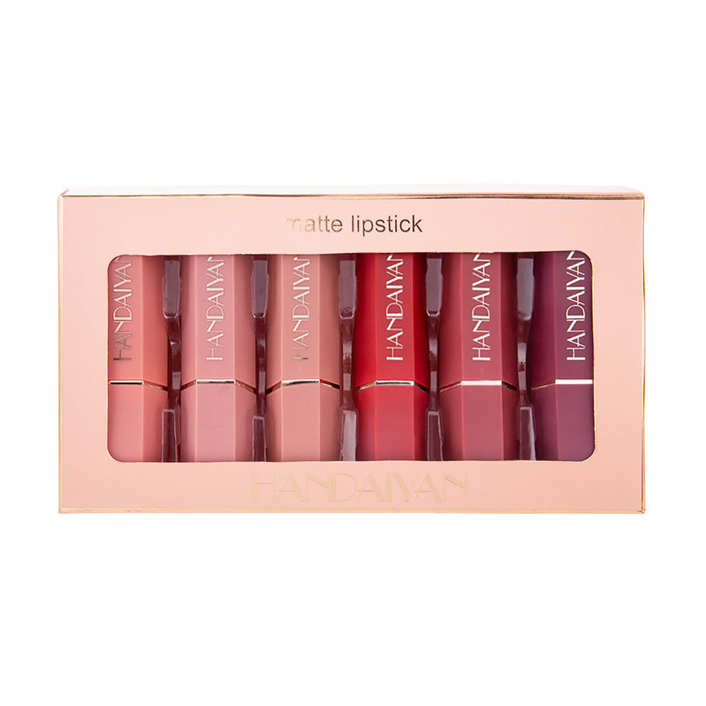 HANDAIYAN Coffret de Rouge à Lèvres Mat - 6 Teintes Premium