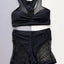 Conjunto de Top Sin Mangas y Shorts de Tejido Abierto