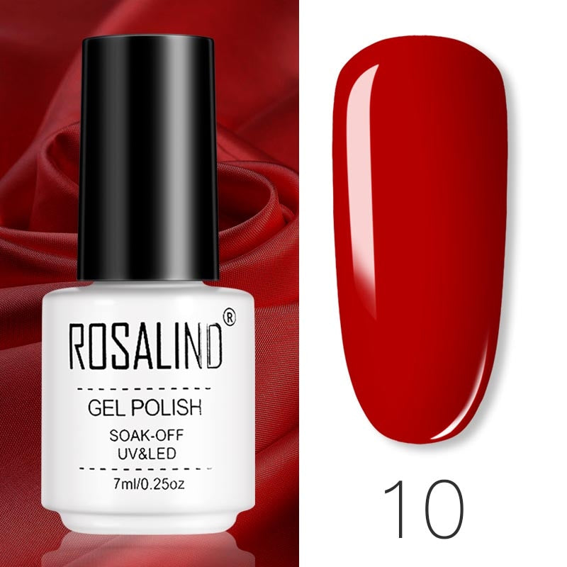 ROSALIND Gel Polish Set Manicure for Nails Semi Permanent Vernis top coat UV LED Gel Varnish Soak Off Nail Art Gel Nail Polish - Korvel