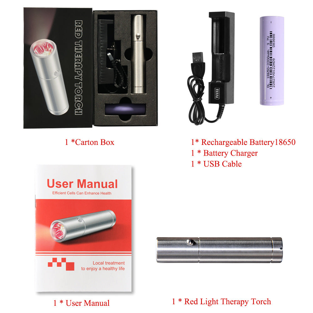 Led Therapy Flashlight Portable Beauty Lamp RL09A-Lite 630nm 660Nm 850Nm Skin Care Led Therapy Lamp Red Light Therapy Flashlight - Korvel