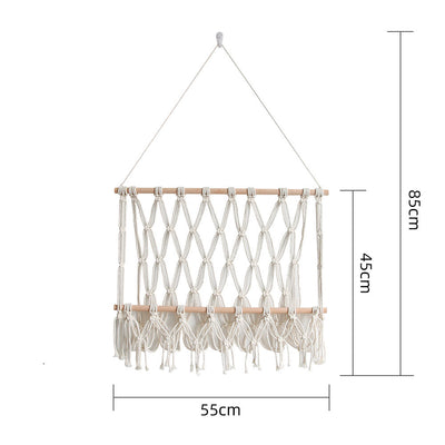 Creative wall decoration cotton rope woven mesh bag toy hammock storage tapestry - Korvel
