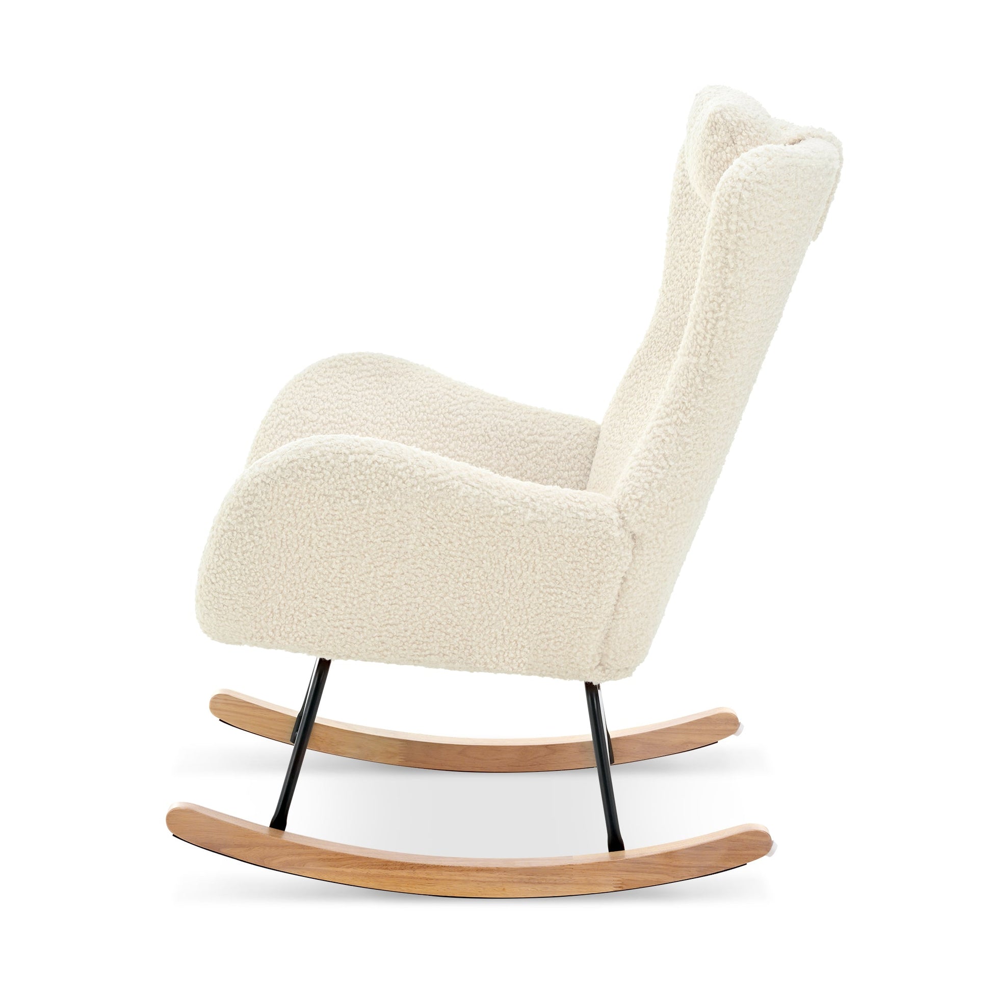 Rocking Chair - with rubber leg and cashmere fabric suitable for living room and bedroom - Korvel