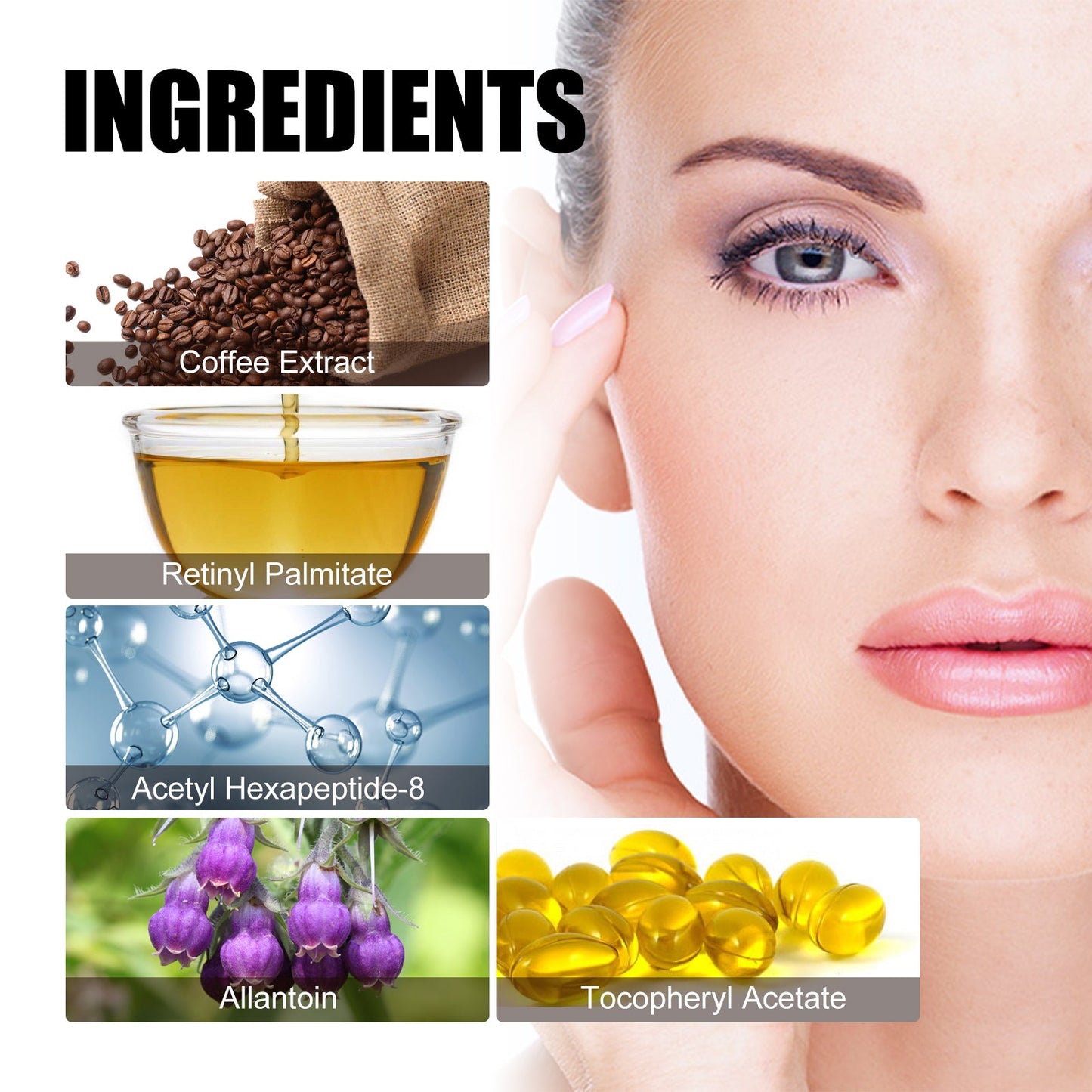 Crème pour les yeux premium pour les ridules et l'hydratation