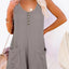 Pocketed Scoop Neck Sleeveless Romper