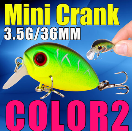 AFISHLURE  36mm 3.5g Crank Bait Hard Plastic Artificial Fishing Lure Fake carp Pesca  Wobbler Leurre Peche  Isca - Korvel