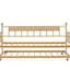 Elegant Golden Metal Daybed with Trundle - Twin Size
