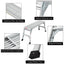 Work Platform Aluminum Portable Bench Folding Ladder ANSI Capacity 225 LBS 40" - Korvel