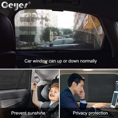 Ceyes 2pcs Car Styling Accessories Sun Shade Auto UV Protect Curtain Side Window Sunshade Mesh Sun Visor Protection Window Films - Korvel
