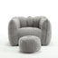 Soft Bean Bag Chair with High Resilient Foam(Chips)for living room and bedroom,Comfortable Square Lazy Sofa with Footstool - Korvel