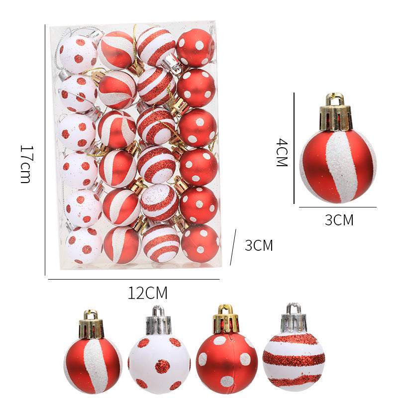 Christmas decorations Christmas trees gifts decorations mini painted Christmas balls - Korvel