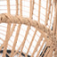 Outdoor Indoor Swing Egg Chair Natural color wicker with beige cushion - Korvel