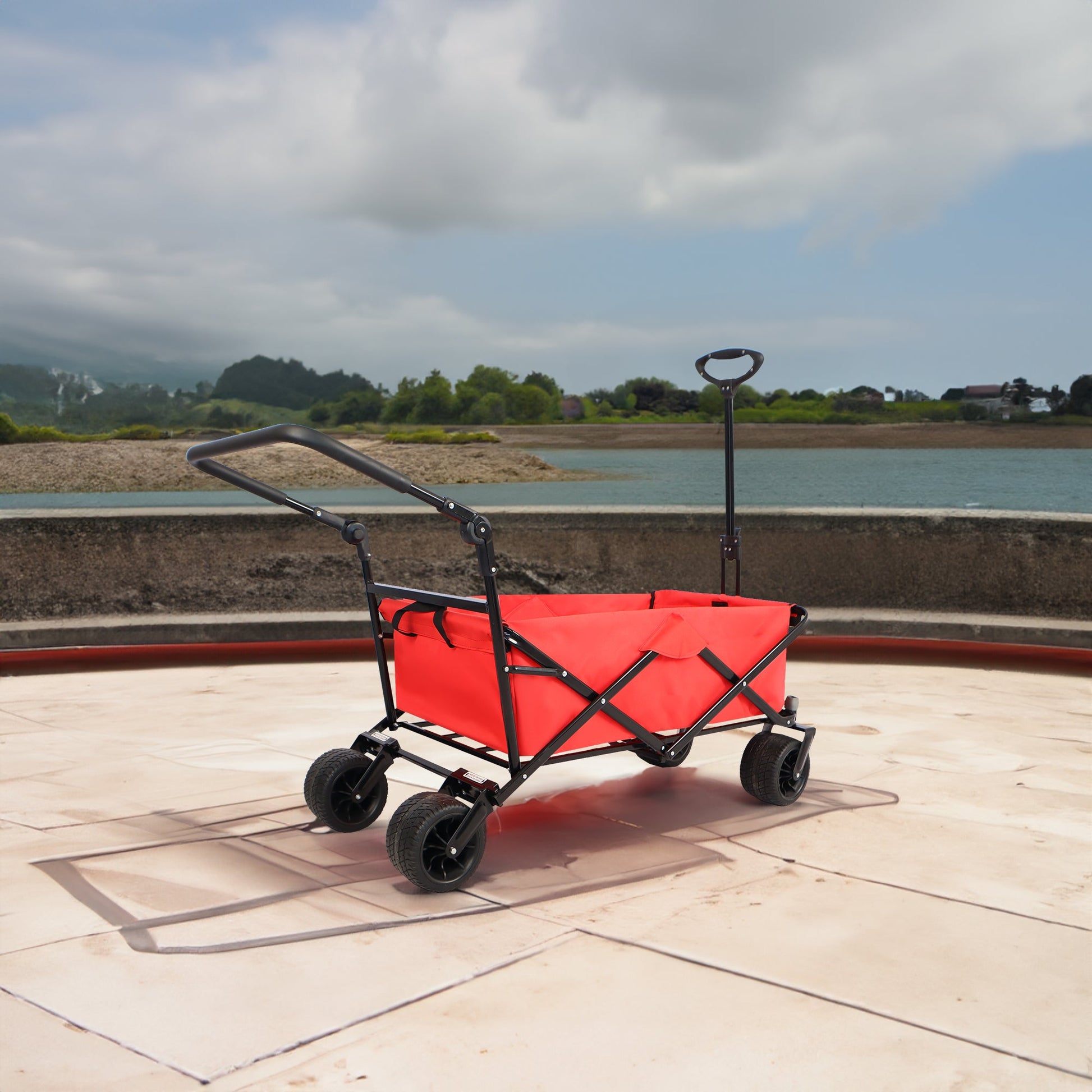 Utility Park Garden Cart Tool Customized Color Folding Camping Trolley Outdoor Picnic Beach Wagon - Korvel