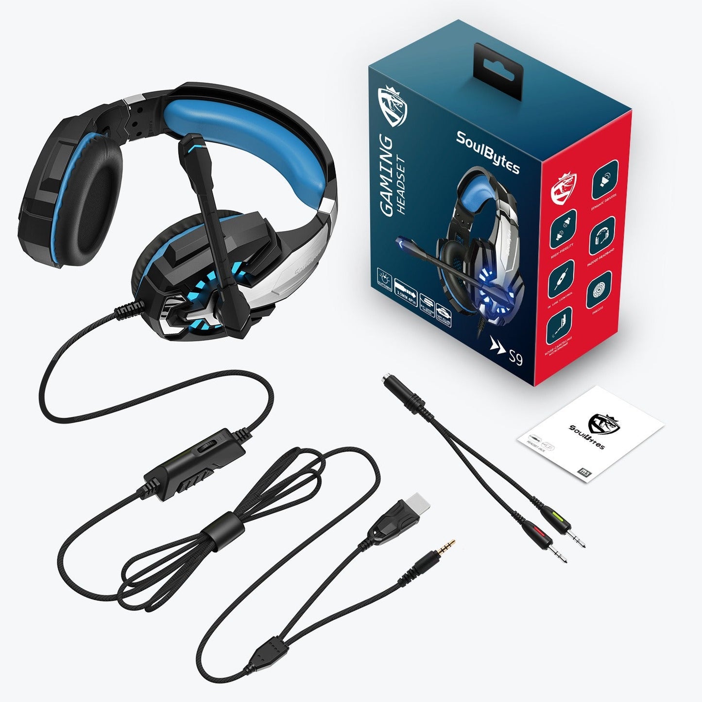 Auriculares de Juegos Esports S9 con Diseño Luminiscente