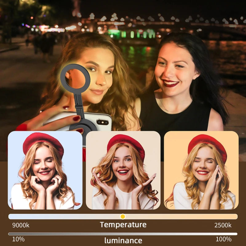 Lumière LED Magnétique pour Photographie Mobile