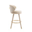 Conjunto de 2 taburetes de bar a altura de mostrador COOLMORE - Beige