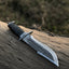 Premium 13" Handmade Bowie Knife – Damascus Steel Blade with Resin Horn Handle & Leather Sheath - Korvel