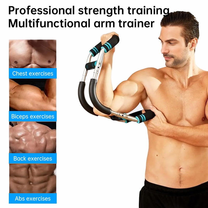Adjustable Spring Twister Arm Exerciser: Strengthen forearms, triceps & chest. Portable home fitness gear. - Korvel