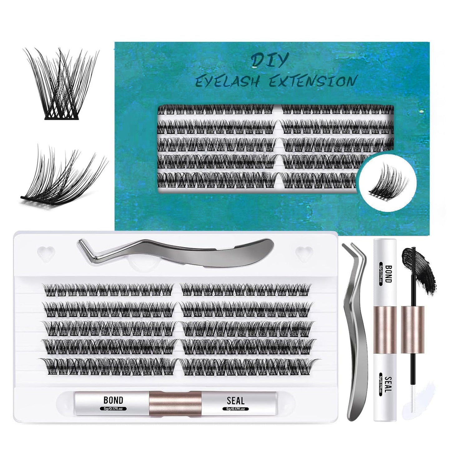 Kit de faux cils DIY Natural Look 120 Clusters
