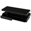 U-Can LED coffee table with storage space, modern central table with 2 drawers and display rack, equipped with LED lights, black - Korvel