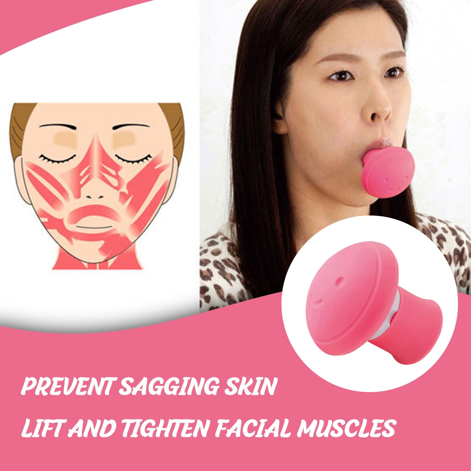 Skin Lifting Masseter Silicone V Face Facial Lift Double Chin Slim Skin Care Firming Expression Exerciser Remove Masseter - Korvel