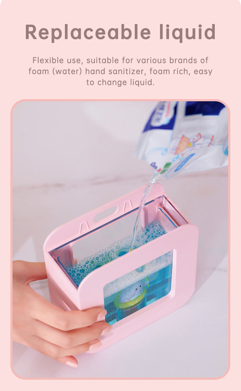 Cute Cat Rechargeable Touchless Automatic Soap Dispenser 400ml Kids foam Soap Dispenser with Night Light - Korvel