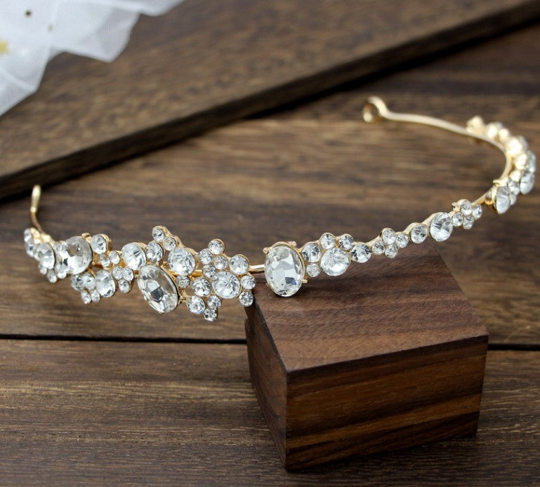Rhinestone headband diadem wedding dress accessories - Korvel