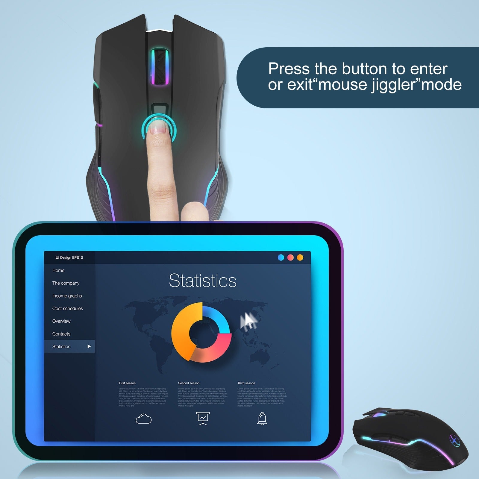 Virtual anti sleep automatic movement of mouse mover to prevent computer screen lock and slacking off - Korvel