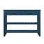 Mesa Consola Sofá de Estilo Mid-Century con Cajones de Almacenamiento - Azul Marino
