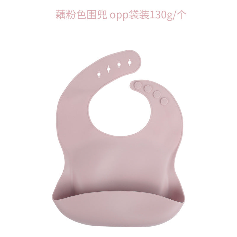 Baby silicone rice bag Baby rice bag bib Baby saliva towel waterproof mouth bag No wash and oil proof - Korvel